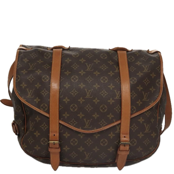 LOUIS VUITTON Monogram Saumur 43 Shoulder Bag M42252 LV Auth 103351