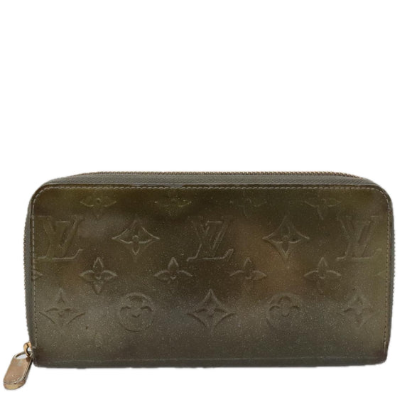 LOUIS VUITTON Monogram Vernis Zippy Wallet Veil Bronze M93723 LV Auth 103361
