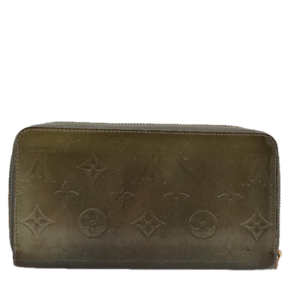 LOUIS VUITTON Monogram Vernis Zippy Wallet Veil Bronze M93723 LV Auth 103361