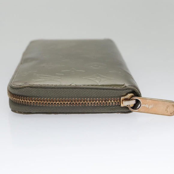 LOUIS VUITTON Monogram Vernis Zippy Wallet Veil Bronze M93723 LV Auth 103361