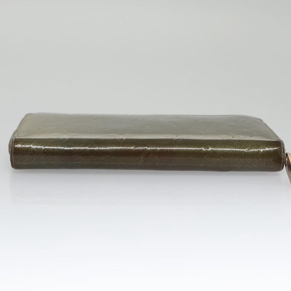 LOUIS VUITTON Monogram Vernis Zippy Wallet Veil Bronze M93723 LV Auth 103361