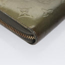 LOUIS VUITTON Monogram Vernis Zippy Wallet Veil Bronze M93723 LV Auth 103361-7