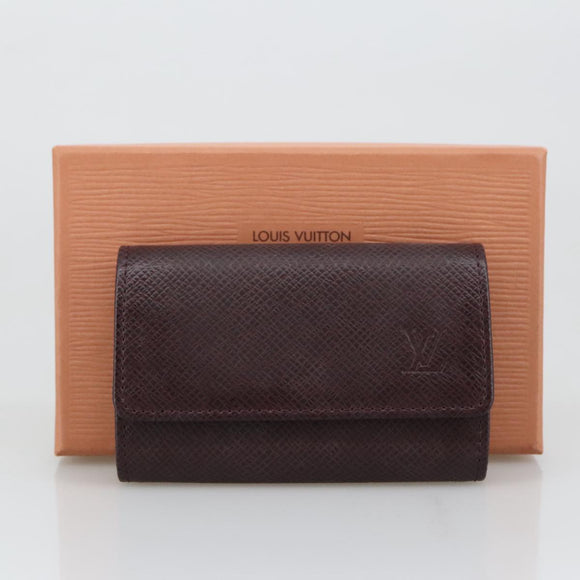 LOUIS VUITTON Taiga Multicles6 Key Case Acajou M30536 LV Auth 103362