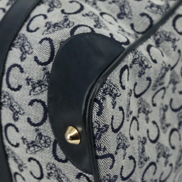 CELINE C Sulky Hand Bag Canvas Navy Auth 103383