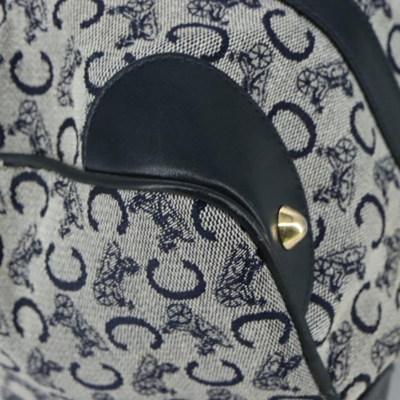 CELINE C Sulky Hand Bag Canvas Navy Auth 103383