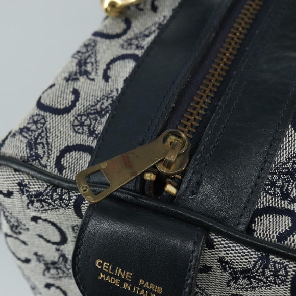 CELINE C Sulky Hand Bag Canvas Navy Auth 103383