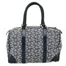 CELINE C Sulky Hand Bag Canvas Navy Auth 103383-2