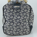 CELINE C Sulky Hand Bag Canvas Navy Auth 103383-3