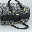CELINE C Sulky Hand Bag Canvas Navy Auth 103383-6