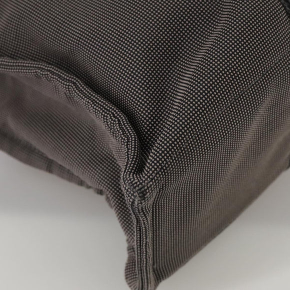 HERMES Her Line MM Hand Bag Canvas Gray Auth 103385