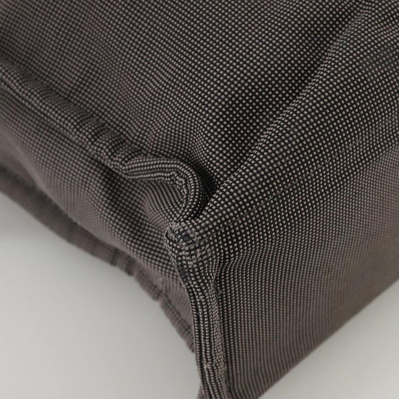 HERMES Her Line MM Hand Bag Canvas Gray Auth 103385