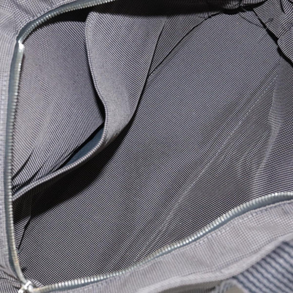 HERMES Her Line MM Hand Bag Canvas Gray Auth 103385