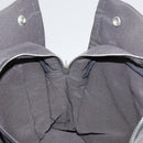 HERMES Her Line MM Hand Bag Canvas Gray Auth 103385-18