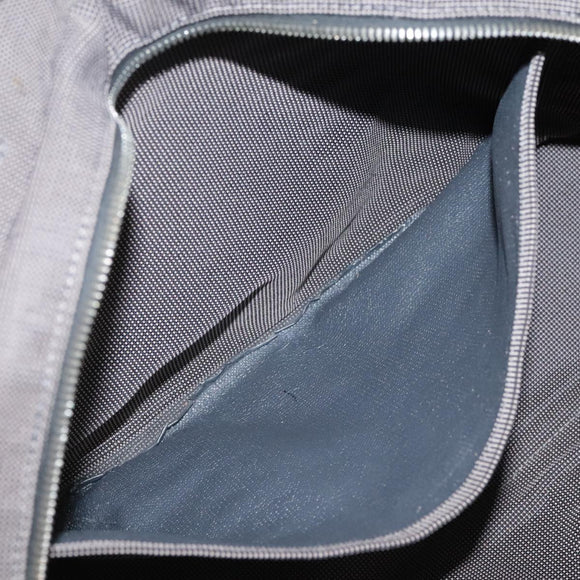 HERMES Her Line MM Hand Bag Canvas Gray Auth 103385