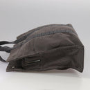 HERMES Her Line MM Hand Bag Canvas Gray Auth 103385-3