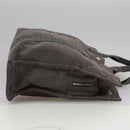 HERMES Her Line MM Hand Bag Canvas Gray Auth 103385-4