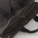 HERMES Her Line MM Hand Bag Canvas Gray Auth 103385-6