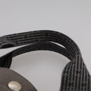 HERMES Her Line MM Hand Bag Canvas Gray Auth 103385-8