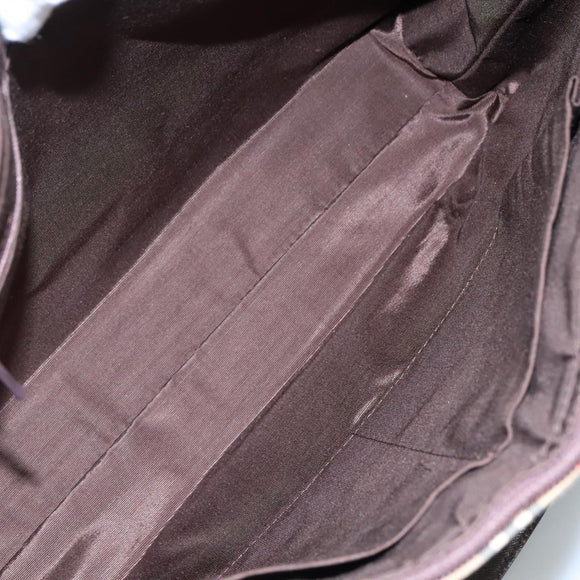 BURBERRY Nova Check Shoulder Bag Canvas Beige Auth 103388