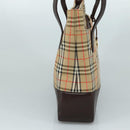 BURBERRY Nova Check Shoulder Bag Canvas Beige Auth 103388-3