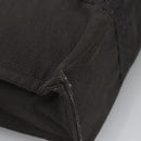 HERMES Her Line MM Hand Bag Canvas Gray Silver Auth 103414-8