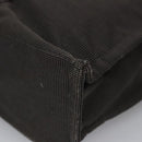 HERMES Her Line MM Hand Bag Canvas Gray Silver Auth 103414-15