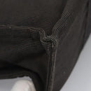 HERMES Her Line MM Hand Bag Canvas Gray Silver Auth 103414-16