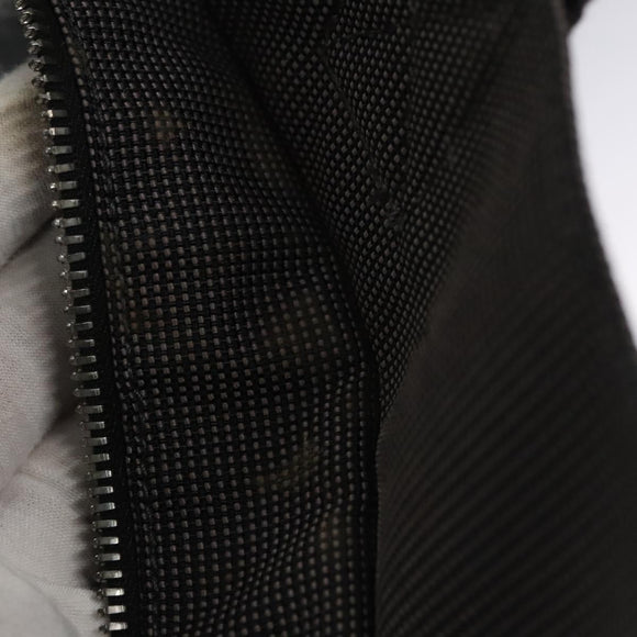 HERMES Her Line MM Hand Bag Canvas Gray Silver Auth 103414