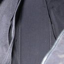 HERMES Her Line MM Hand Bag Canvas Gray Silver Auth 103414-10