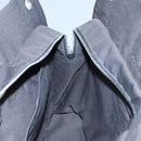 HERMES Her Line MM Hand Bag Canvas Gray Silver Auth 103414-21