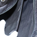 HERMES Her Line MM Hand Bag Canvas Gray Silver Auth 103414-12