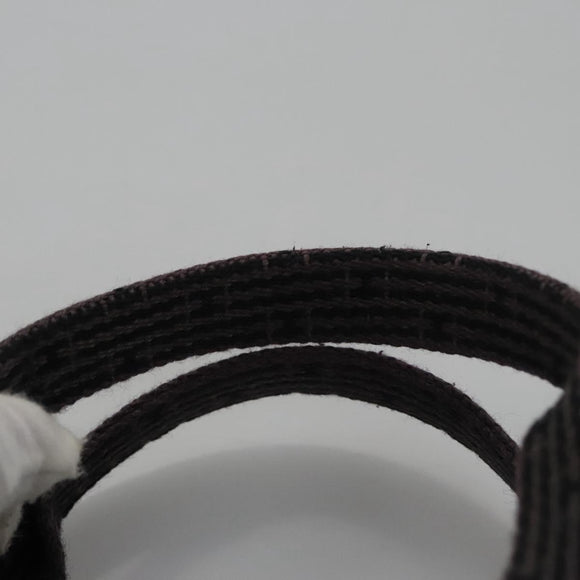 HERMES Her Line MM Hand Bag Canvas Gray Silver Auth 103414