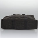 HERMES Her Line MM Hand Bag Canvas Gray Silver Auth 103414-5