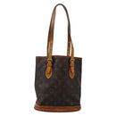 LOUIS VUITTON Monogram Bucket PM Shoulder Bag M42238 LV Auth 103423-2