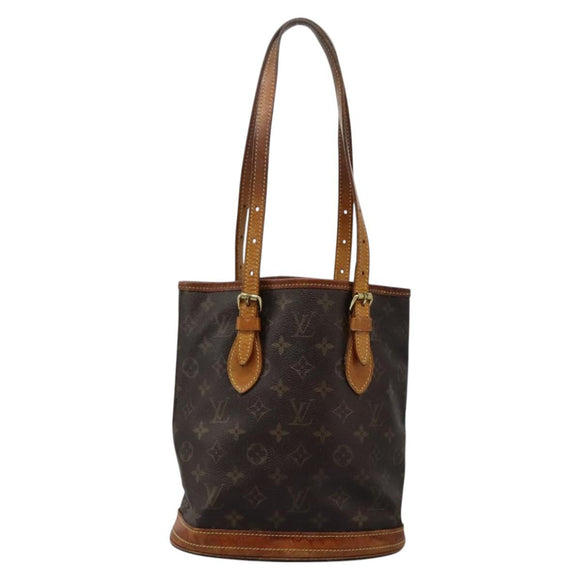 LOUIS VUITTON Monogram Bucket PM Shoulder Bag M42238 LV Auth 103423