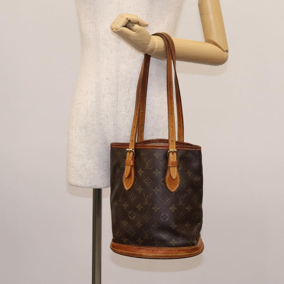 LOUIS VUITTON Monogram Bucket PM Shoulder Bag M42238 LV Auth 103423