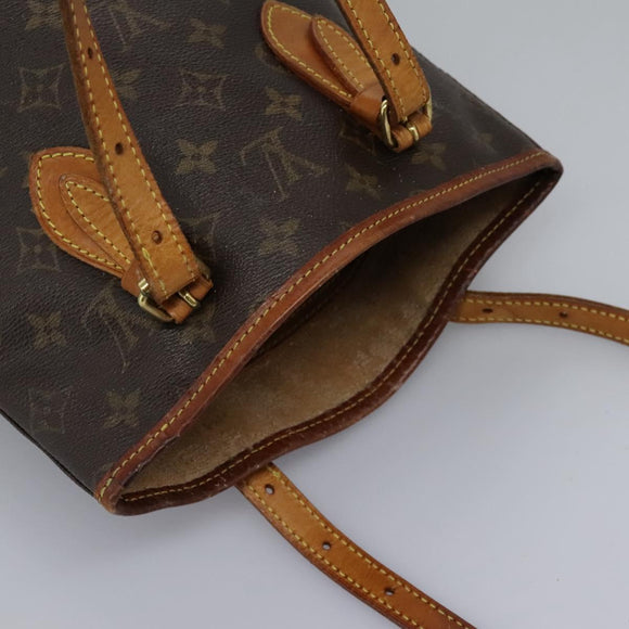 LOUIS VUITTON Monogram Bucket PM Shoulder Bag M42238 LV Auth 103423