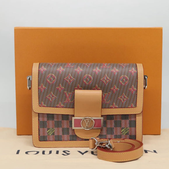 LOUIS VUITTON Monogram LV Pop Dauphine MM Shoulder Bag Red M55452 Auth 103428S