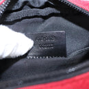 GUCCI GG Canvas Shoulder Bag Silver Red 018 1619 Auth 103432-12