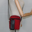 GUCCI GG Canvas Shoulder Bag Silver Red 018 1619 Auth 103432-23