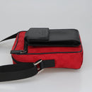 GUCCI GG Canvas Shoulder Bag Silver Red 018 1619 Auth 103432-4