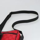GUCCI GG Canvas Shoulder Bag Silver Red 018 1619 Auth 103432-14