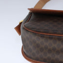 CELINE Macadam Canvas Shoulder Bag PVC Leather Brown Auth 103438-15