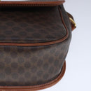 CELINE Macadam Canvas Shoulder Bag PVC Leather Brown Auth 103438-16