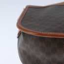 CELINE Macadam Canvas Shoulder Bag PVC Leather Brown Auth 103438-17