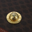 CELINE Macadam Canvas Shoulder Bag PVC Leather Brown Auth 103438-8