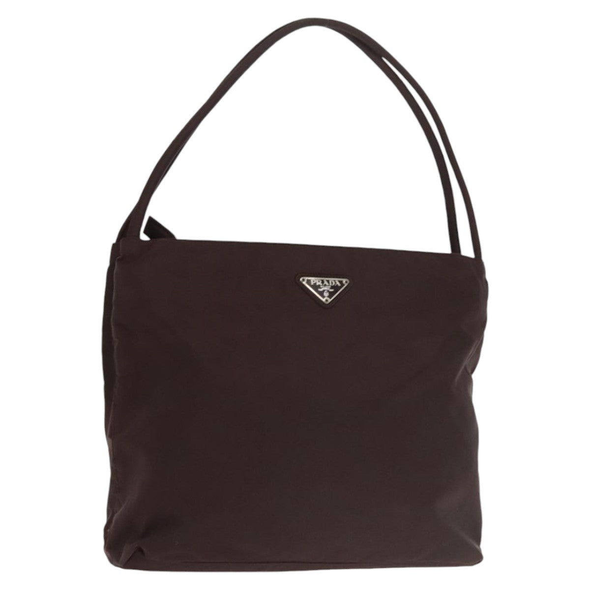 PRADA Tote Bag Nylon Brown Auth 103453