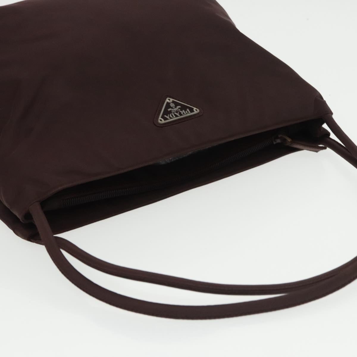 PRADA Tote Bag Nylon Brown Auth 103453