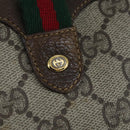 GUCCI GG Supreme Web Sherry Line Shoulder Bag PVC Beige 89 02 066 Auth 103458-10