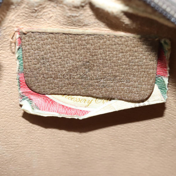 GUCCI GG Supreme Web Sherry Line Shoulder Bag PVC Beige 89 02 066 Auth 103458